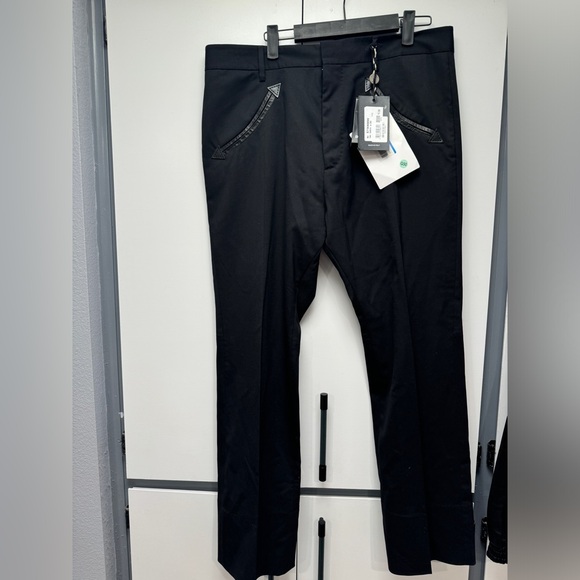 NWT Dsquated2 black wool crop flare pants. Size 50 or US 34